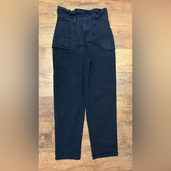 Marissa Webb Designer Paper Bag High Rise Cargo Pants Size 0 - Picture 1 of 3